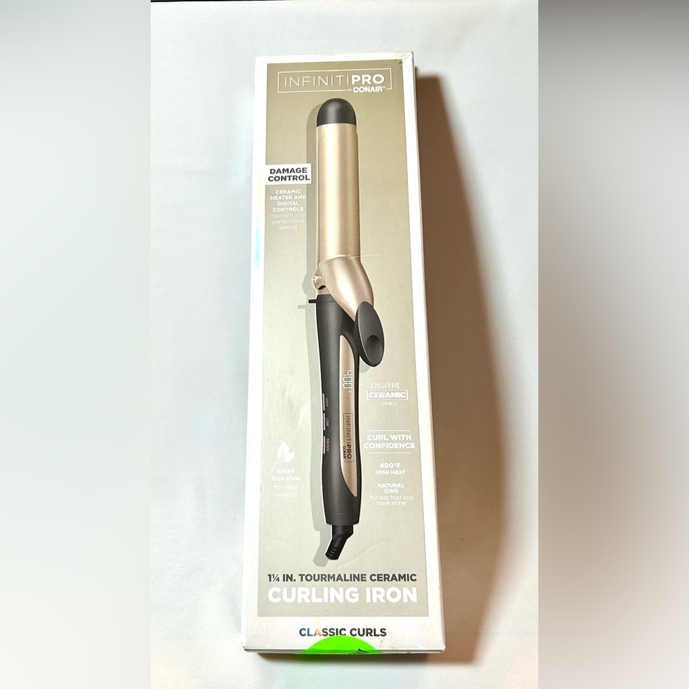 NIB InfinitiPRO Tourmaline Ceramic Curling Iron by Conair.